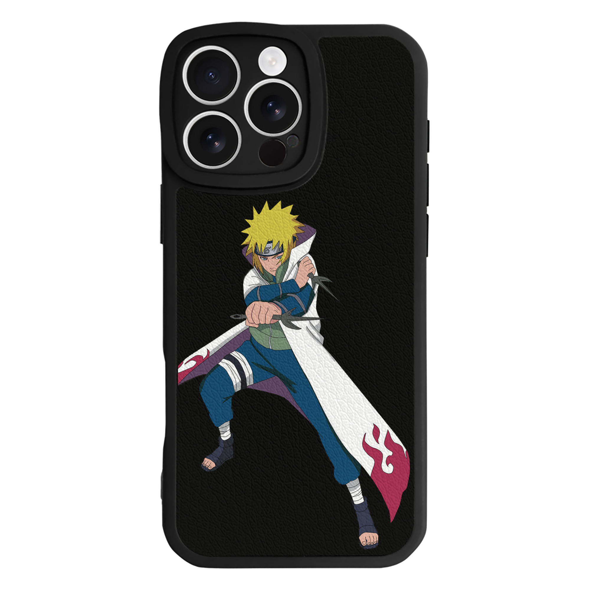 （画像用） NARUTO -ナルト- 波風 ミナト Namikaze Minato 【iPhone 16シリーズ対応】シリコンスマホケース（レザー調） 材質：シリコン